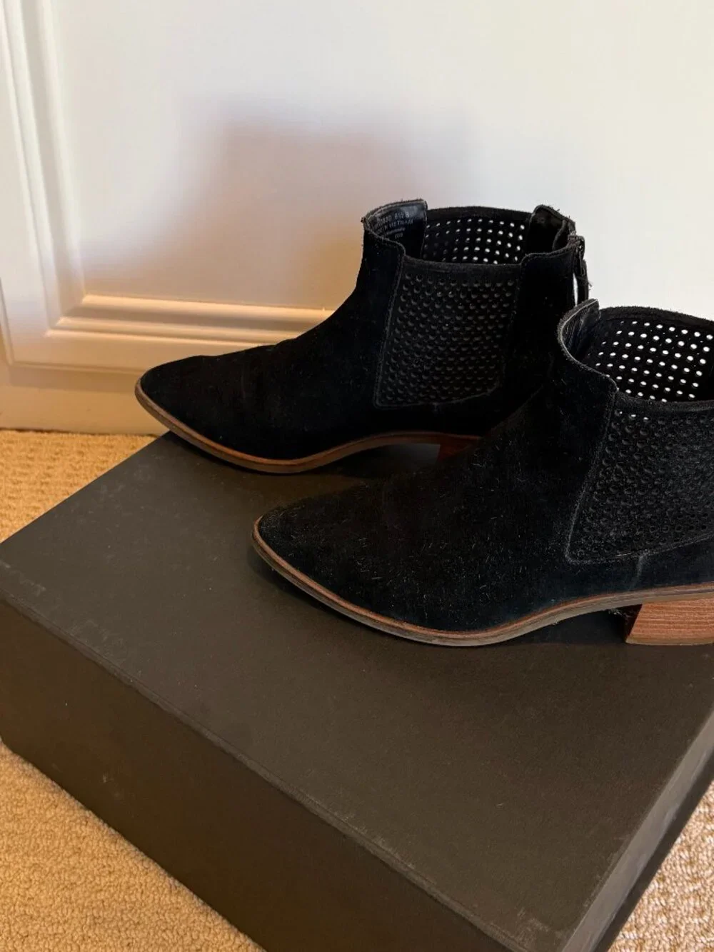 Cole Haan black suede booties - great condition